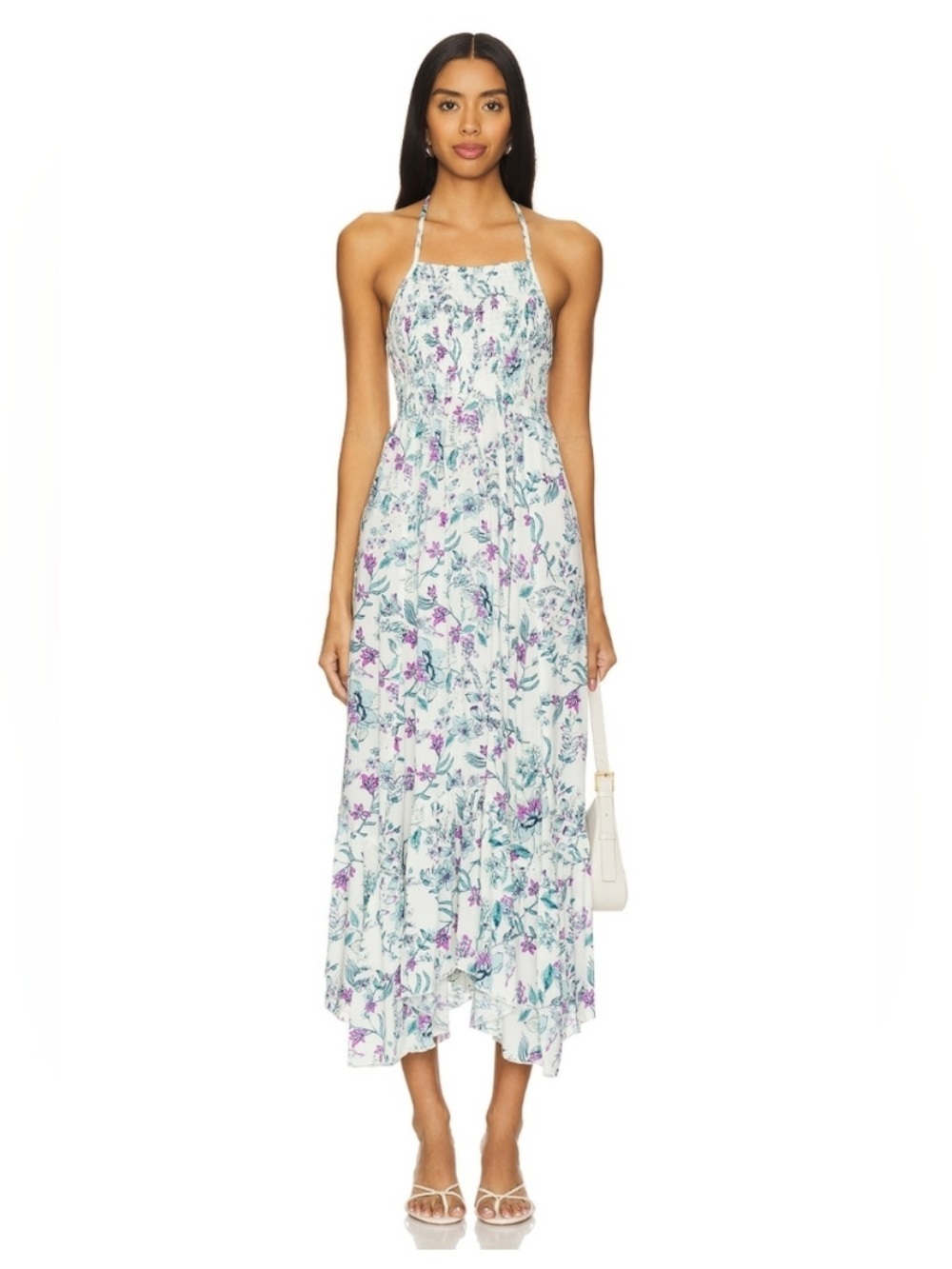 Free people heat wave printed maxi dress in floral combo size S